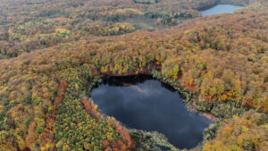 großer schwarzer See luftbild in Brandenburg