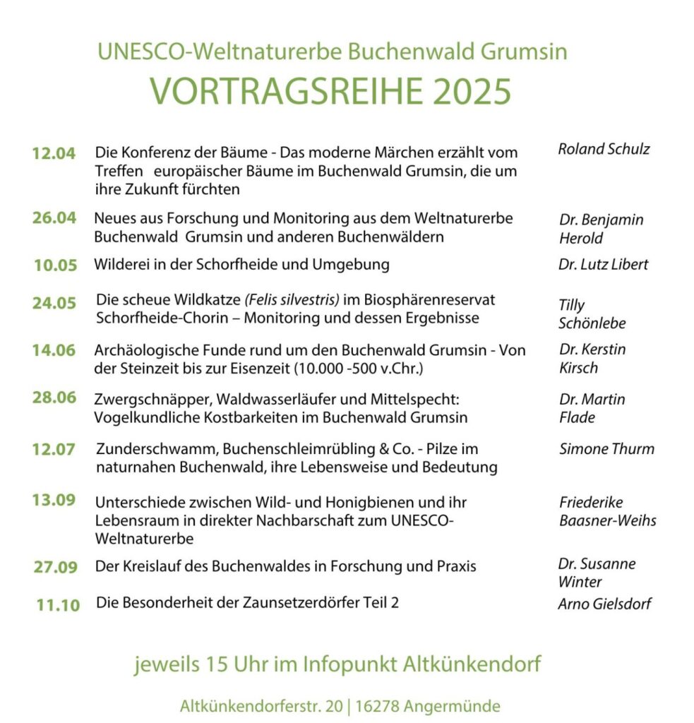 Weltnaturerbe Vortragsreihe 2025