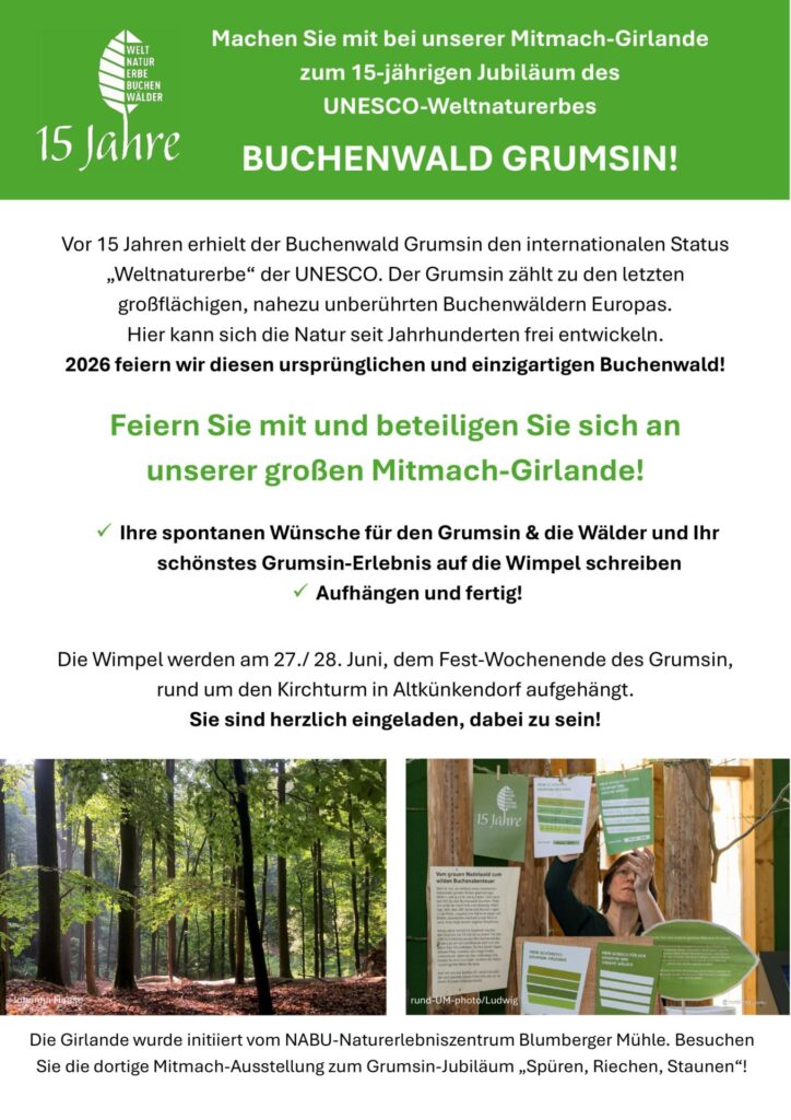 MitmachGirlande Buchenwald Grumsin Jubiläum
