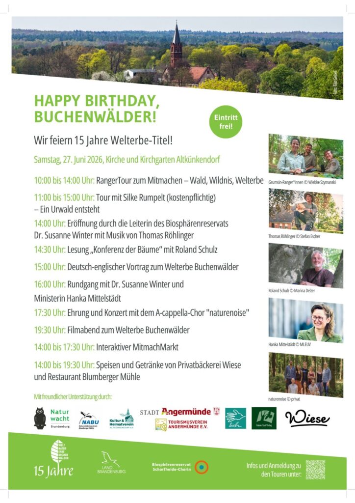 15-jähriges Jubiläum UNESCO-Weltnaturerbe Buchenwald Grumsin